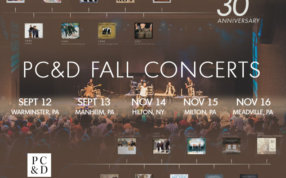 Phillips, Craig & Dean September Concerts in Pennsylvania